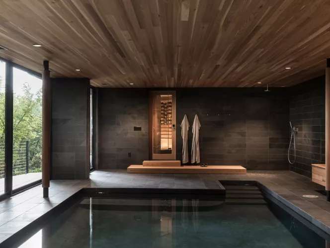modern indoor pool
